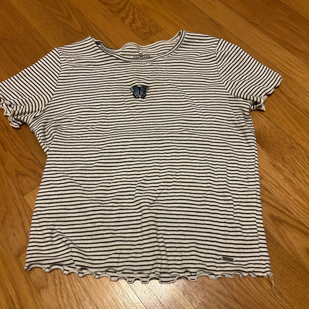 extra small striped butterfly Hollister shirt